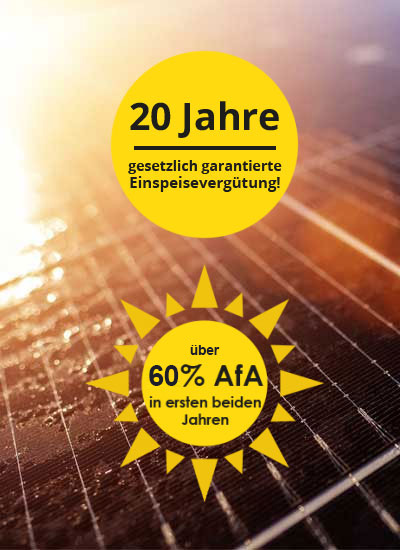 Solaranlagen (Photovoltaik) als Direktinvestment - gesetzliche Vorteile und Steuervorteile