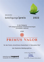 Primus Valor Beteiligungspreis 2022